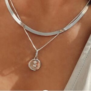 Leah Alexandra Sterling Silver French Love Token Necklace